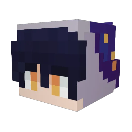 Formylium Minecraft avatar head, 3D render