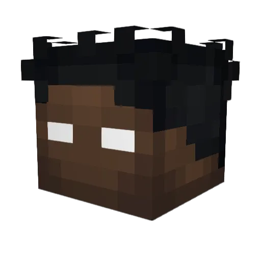 Fornicacion Minecraft avatar head, 3D render