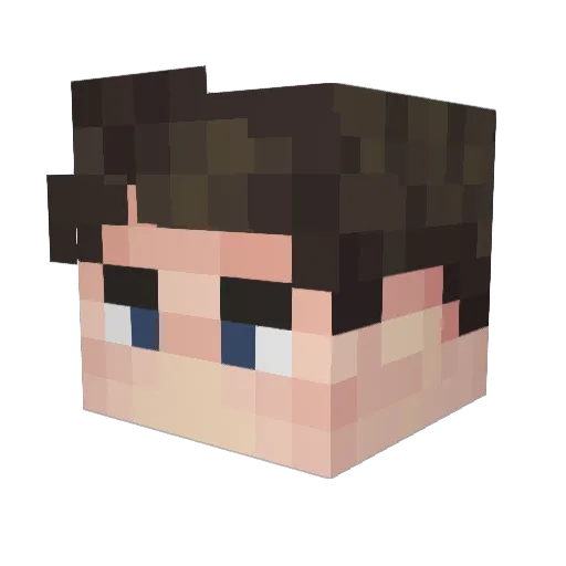 Fornitola Minecraft avatar head, 3D render