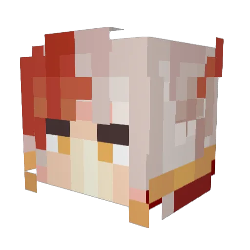 Fornoo Minecraft avatar head, 3D render