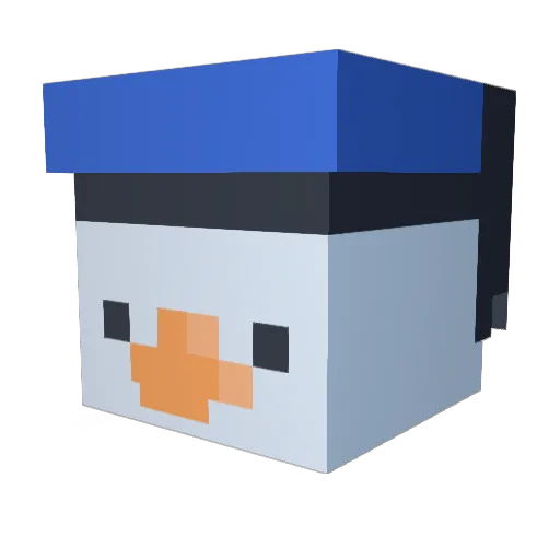 Fornuis Minecraft avatar head, 3D render