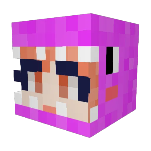 Fororerin Minecraft avatar head, 3D render