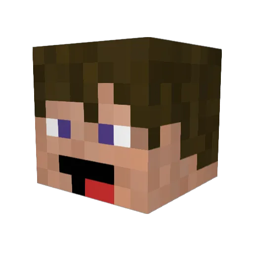 Foros Minecraft avatar head, 3D render