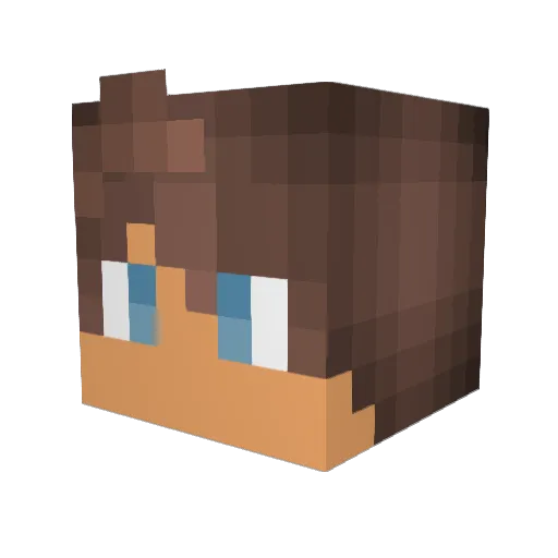 Forow Minecraft avatar head, 3D render
