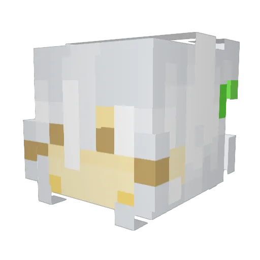 ForrestGump4 Minecraft avatar head, 3D render