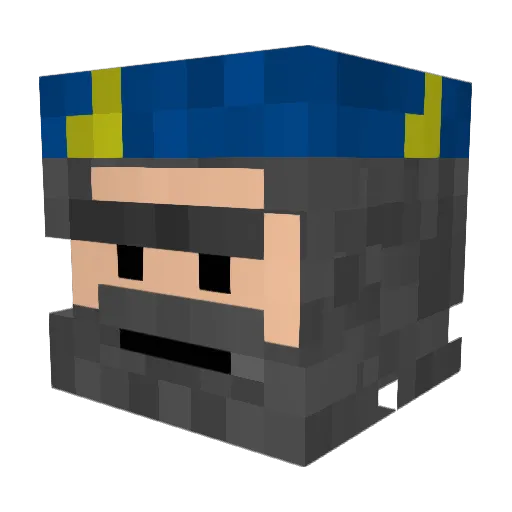 Forsa_ Minecraft avatar head, 3D render