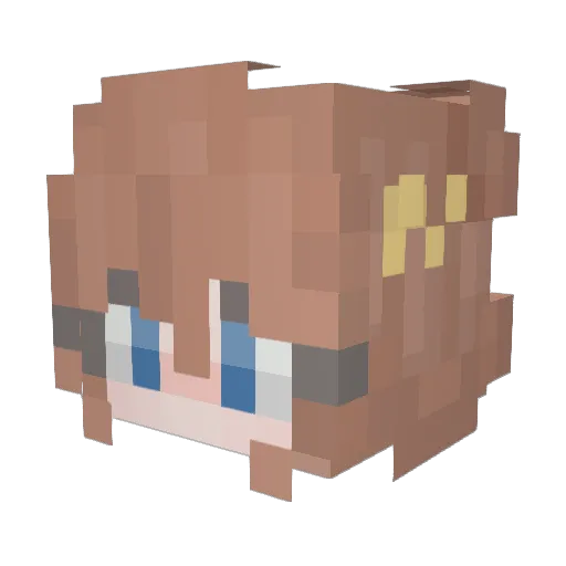 ForsakenMegan Minecraft avatar head, 3D render