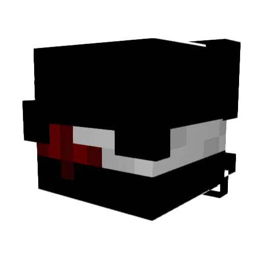 Forsaken_01_ Minecraft avatar head, 3D render