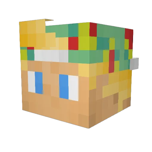 Forshizzleman Minecraft avatar head, 3D render