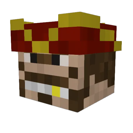 Forskeren_ Minecraft avatar head, 3D render
