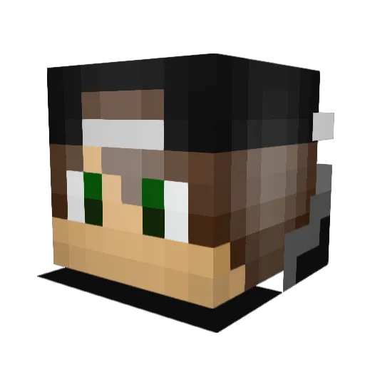 Forstwirt Minecraft avatar head, 3D render