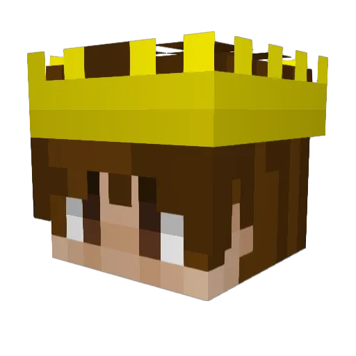 Fortambo Minecraft avatar head, 3D render