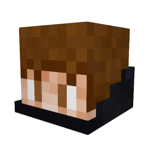 Fortastion Minecraft avatar head, 3D render
