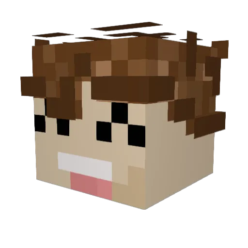 Fortblood Minecraft avatar head, 3D render