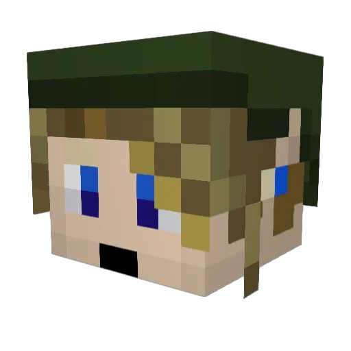Forteces Minecraft avatar head, 3D render
