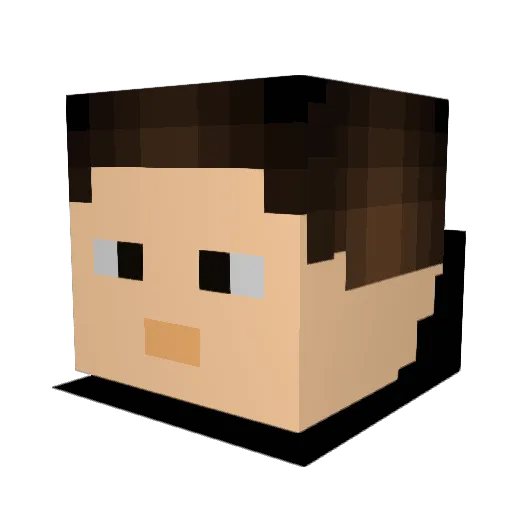 FortemBat Minecraft avatar head, 3D render