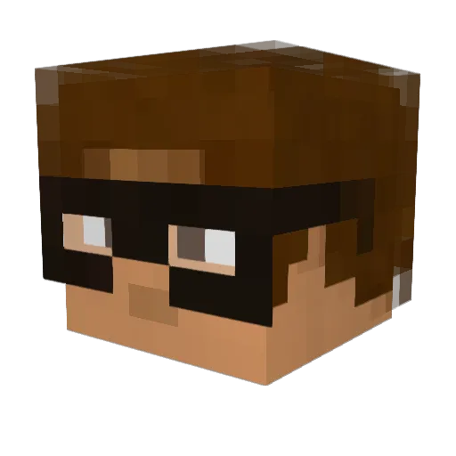 Forti3 Minecraft avatar head, 3D render