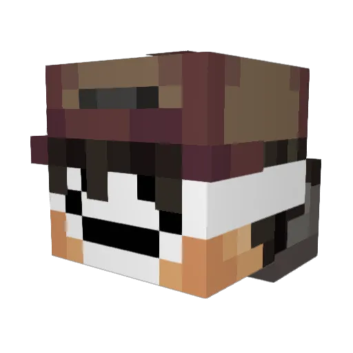 Fortmaster2128 Minecraft avatar head, 3D render