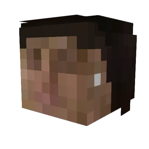 FortniteFunnies Minecraft avatar head, 3D render