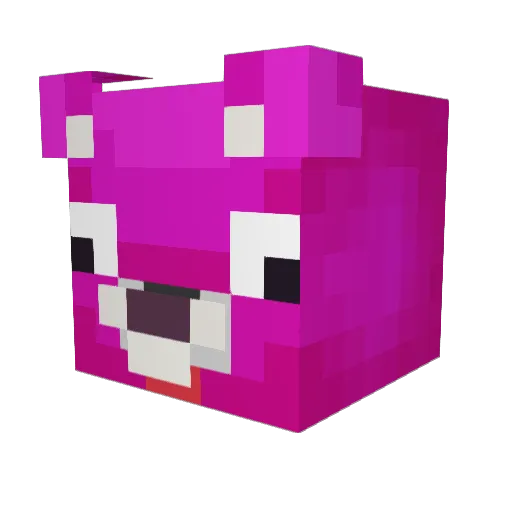Fortniteisbetter Minecraft avatar head, 3D render