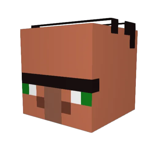 Fortnke Minecraft avatar head, 3D render