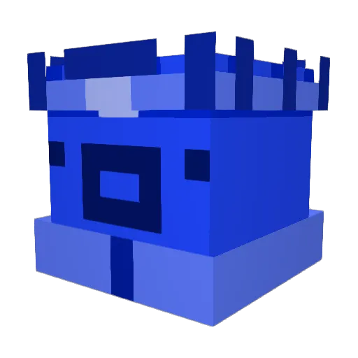Fortolus Minecraft avatar head, 3D render
