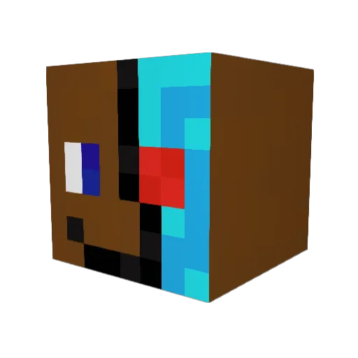 FortranWarrior Minecraft avatar head, 3D render