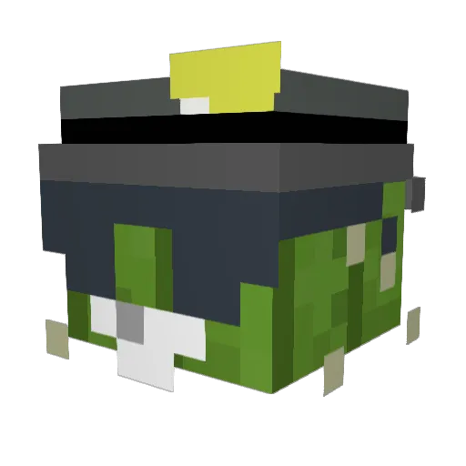 Fortress123 Minecraft avatar head, 3D render