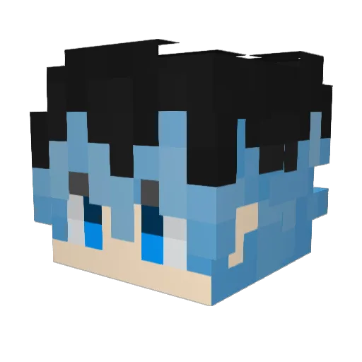 Fortrix__ Minecraft avatar head, 3D render