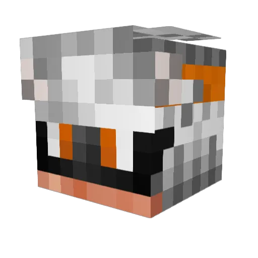 Fortsu_ Minecraft avatar head, 3D render