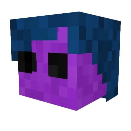 Forttaker Minecraft avatar head, 3D render