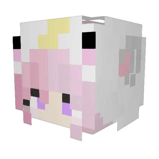 Fortuna_att Minecraft avatar head, 3D render