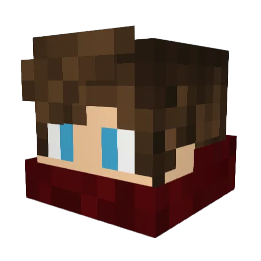 Fortunated Minecraft avatar head, 3D render