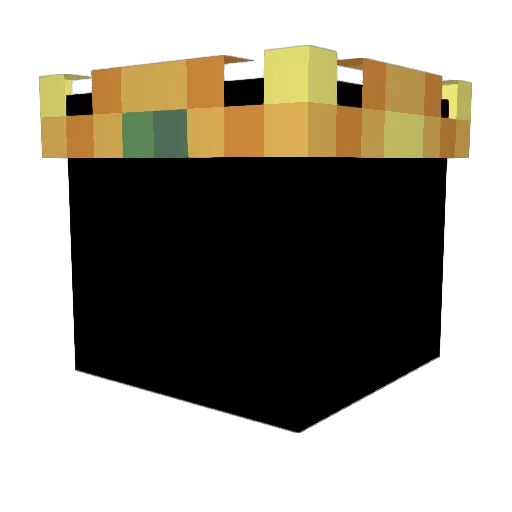 Fortunatest Minecraft avatar head, 3D render