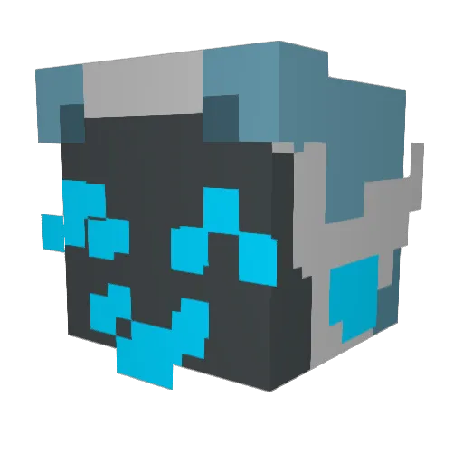 FortuneEvee2 Minecraft avatar head, 3D render