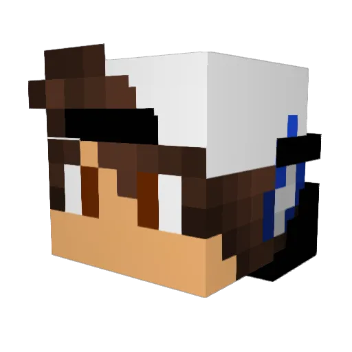 FortuneMike Minecraft avatar head, 3D render