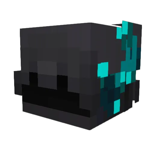 Fortunixx Minecraft avatar head, 3D render