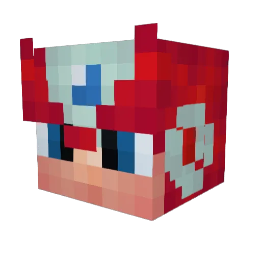 FortyC Minecraft avatar head, 3D render