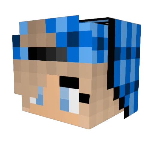 FortyIV Minecraft avatar head, 3D render