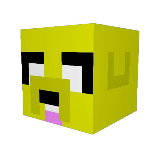 Forucu Minecraft avatar head, 3D render