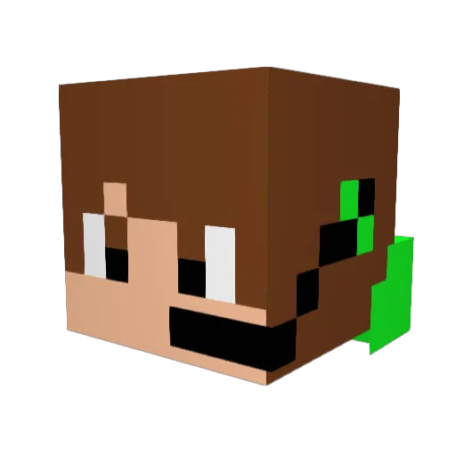 ForumAdmin Minecraft avatar head, 3D render