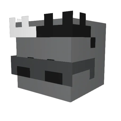 Forwar_YT Minecraft avatar head, 3D render