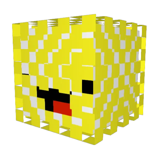 ForwardMinute Minecraft avatar head, 3D render