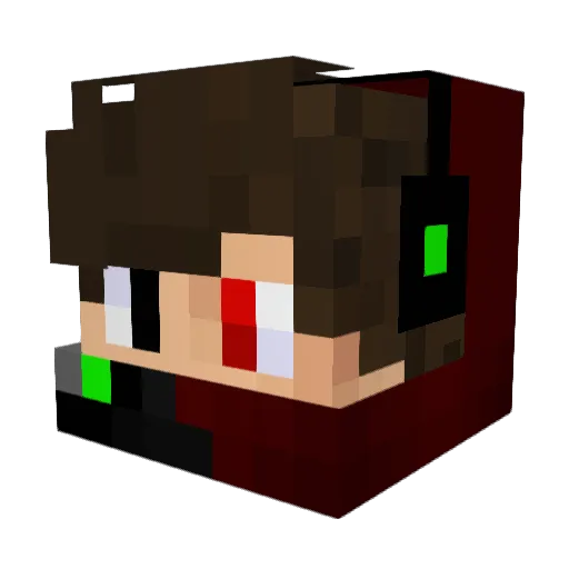 Foryt_YT Minecraft avatar head, 3D render