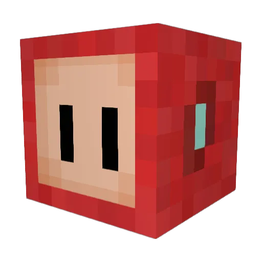 ForzaGaming Minecraft avatar head, 3D render