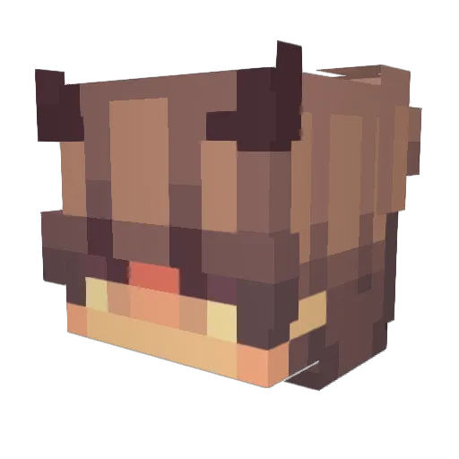Fosigar Minecraft avatar head, 3D render