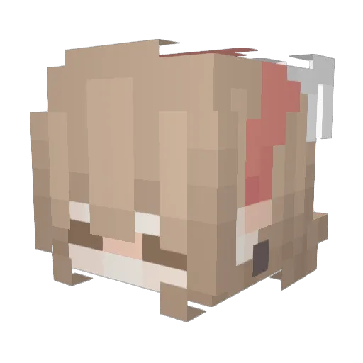 Fosjuhh_ Minecraft avatar head, 3D render