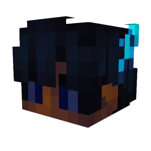 FossaLee Minecraft avatar head, 3D render