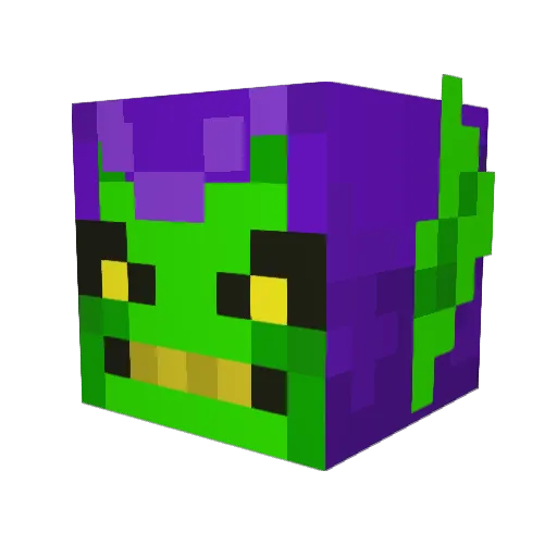 FossiLord Minecraft avatar head, 3D render