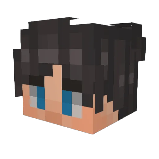 FostL Minecraft avatar head, 3D render